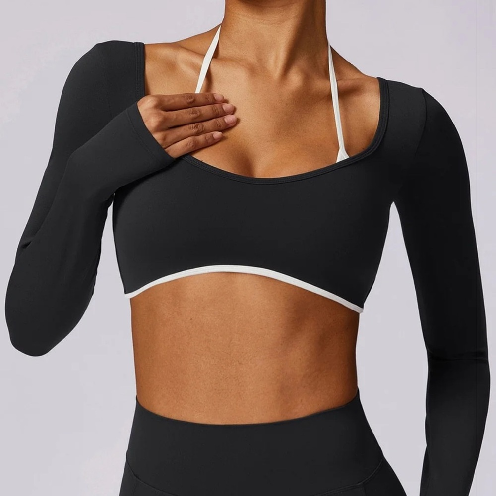 Integrated Fitness Bra Crop Top, Large